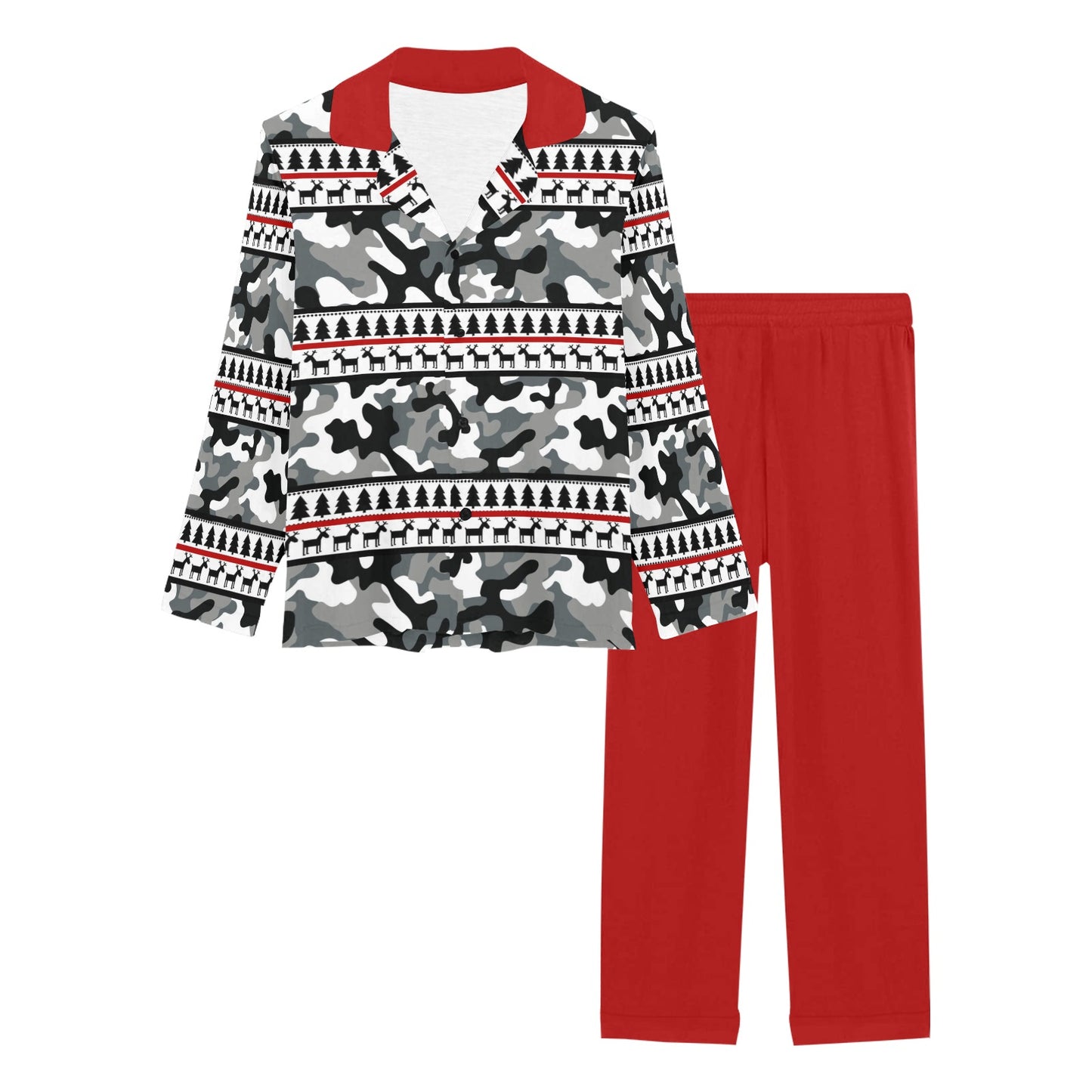 RR Christmas Pajamas  - Womens Camo/Red