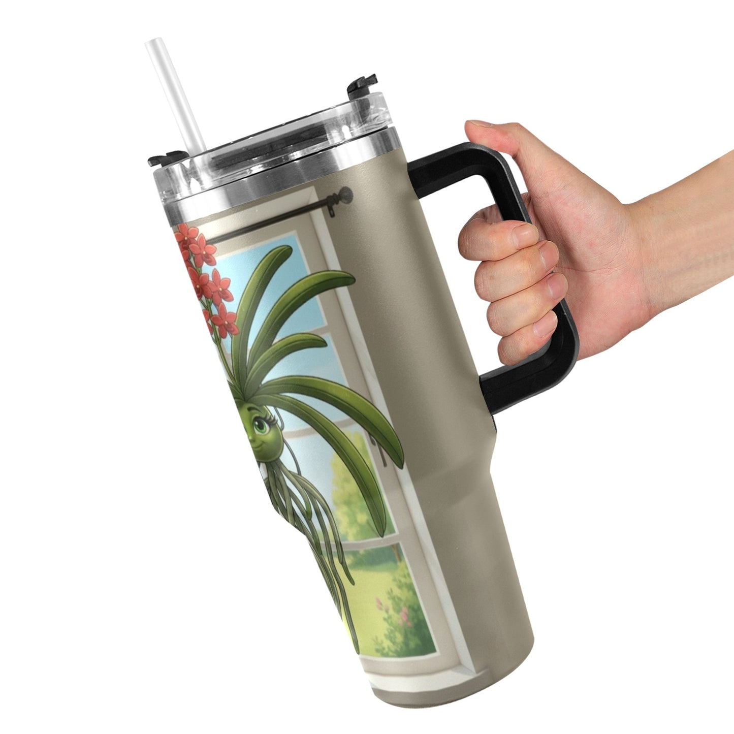 Plant Love Vanda Orchid 40oz Stainless Steel Tumbler