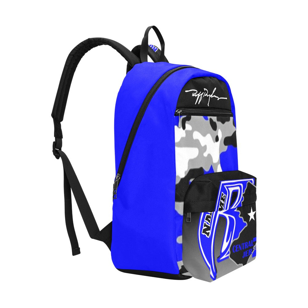 Central JerZ Large Capacity Travel Backpack Blue