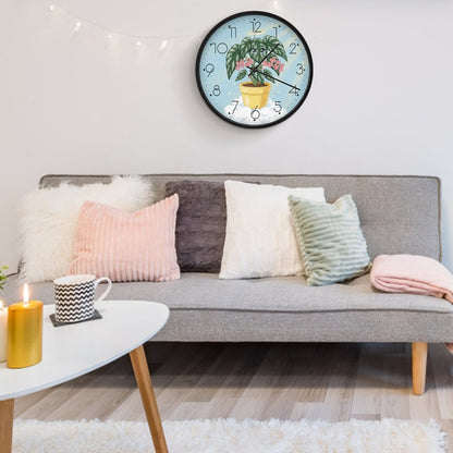 Plant Love 10x10 Wall Clock - Angel Wing Begonia