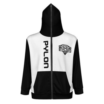 Pylon Full Zip Hoodie Wht/Blk