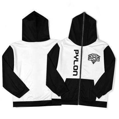 Pylon Full Zip Hoodie Wht/Blk