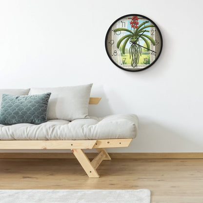 Plant Love 10x10 Wall Clock - Vanda Orchid