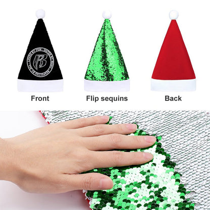 RR Christmas Color Changing Sequin Hat - Blk/Wht Circle Logo