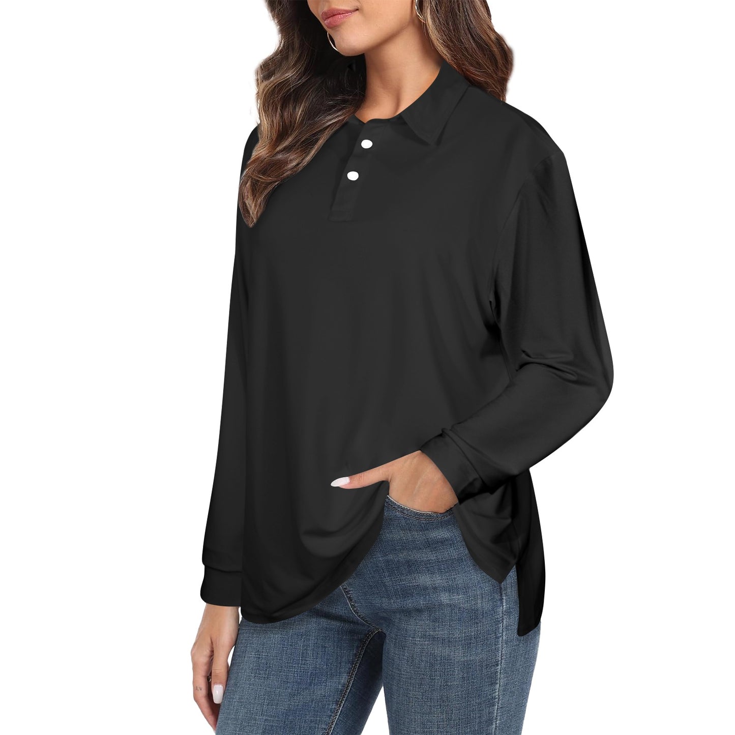 CMR Womens Long Sleeve Polo Shirt