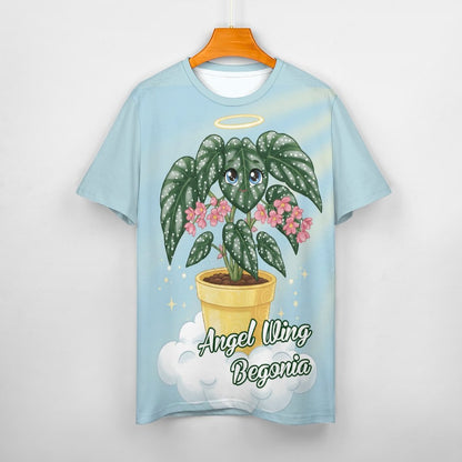 Plant Love Ice Silk Tee - Angel Wing Begonia