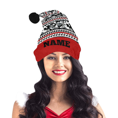 RR Christmas Flannel Santa Hat - Camo/Red