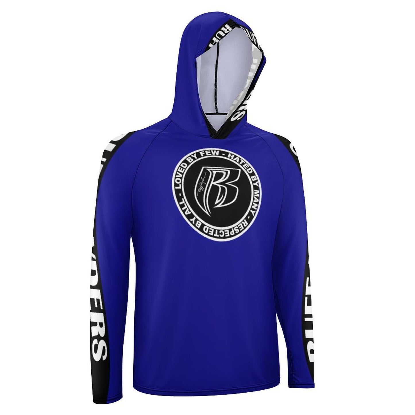 RR Long Sleeve Sun Protection Hoodie Royal - Add your name.