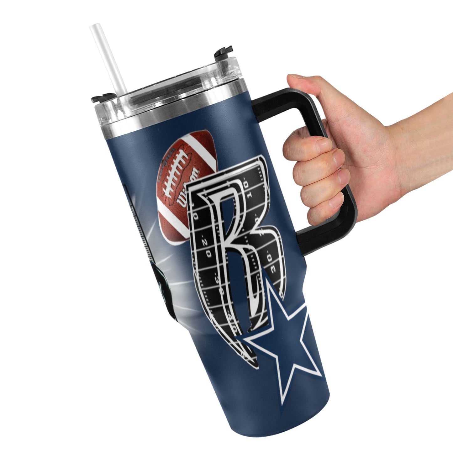 RR COWBOYS 40OZ STAINLESS STEEL TUMBLER 2025