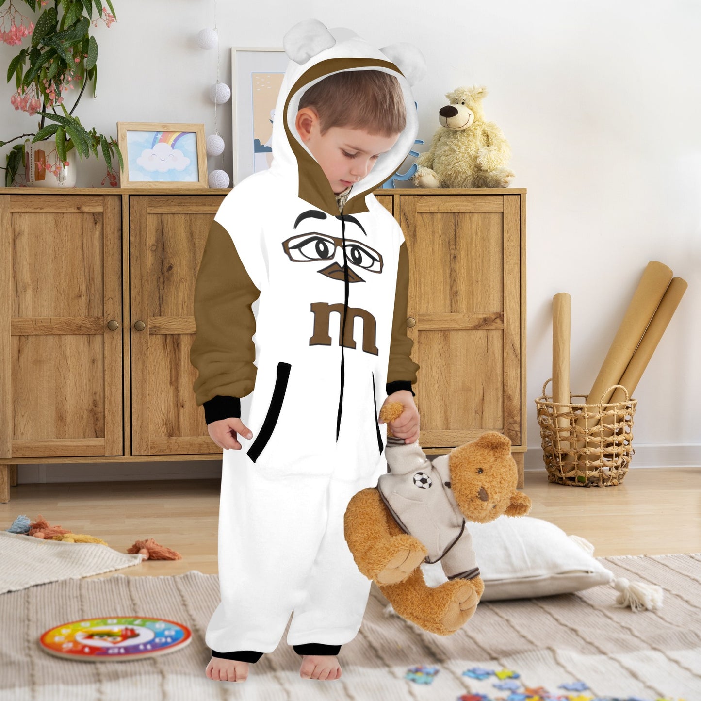 Kids M&M Onesie Brown