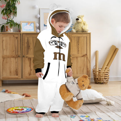 Kids M&M Onesie Brown
