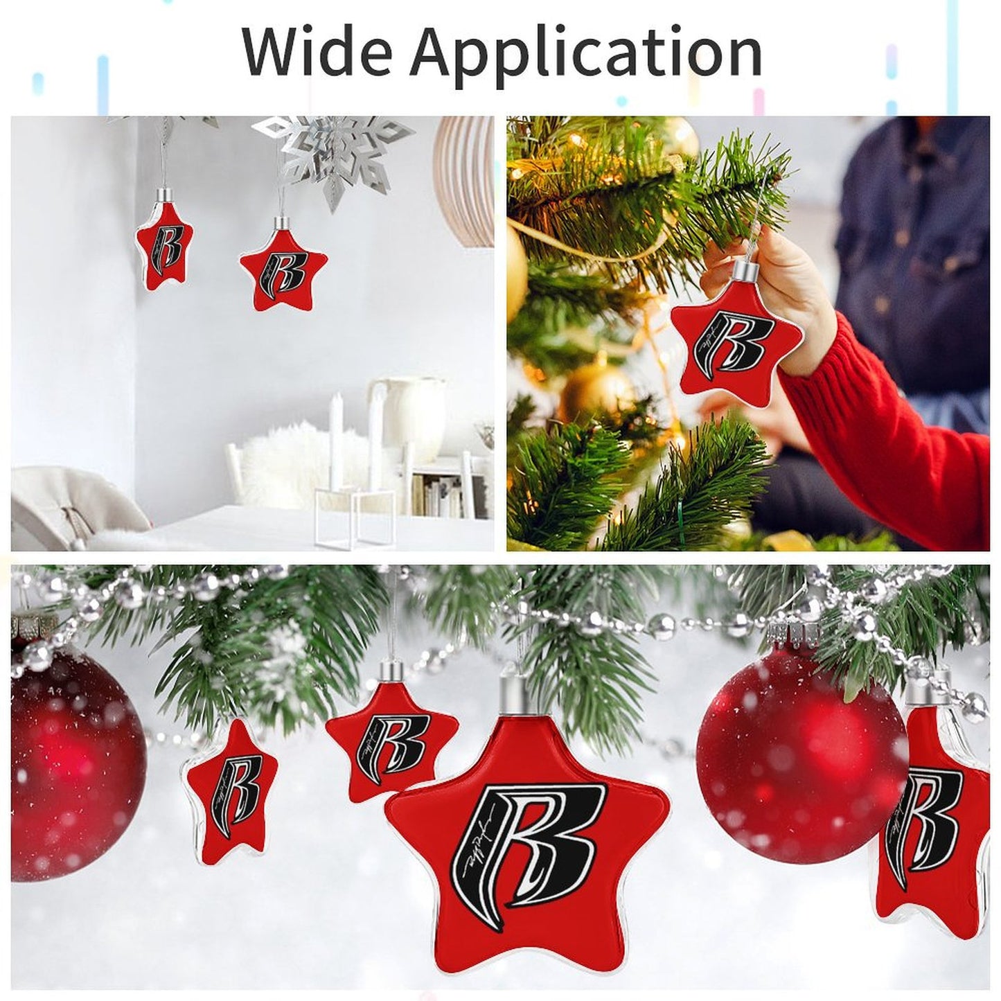 RR Christmas Hanging Star - Red