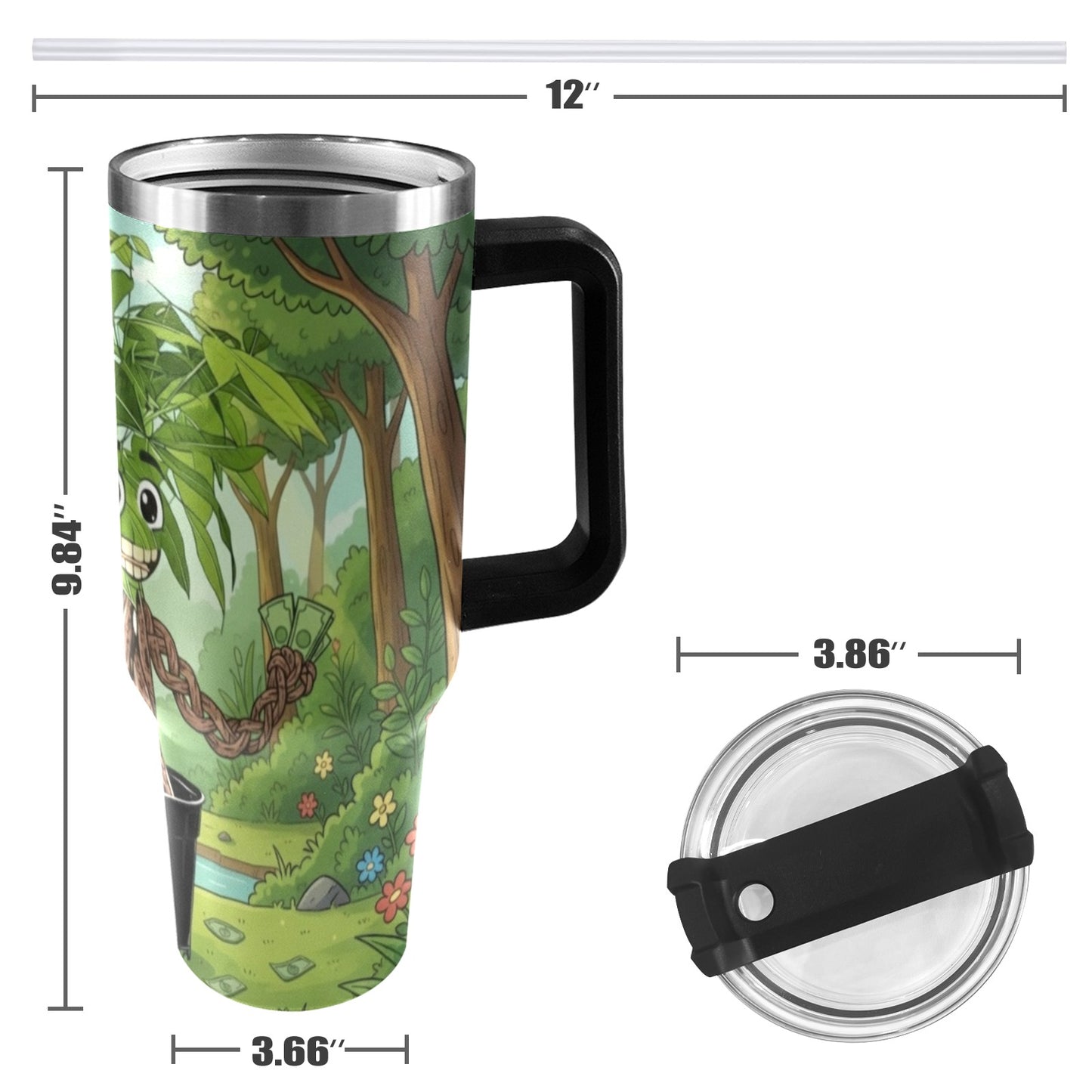 Plant Love Money Tree 40oz Stainless Steel Tumbler