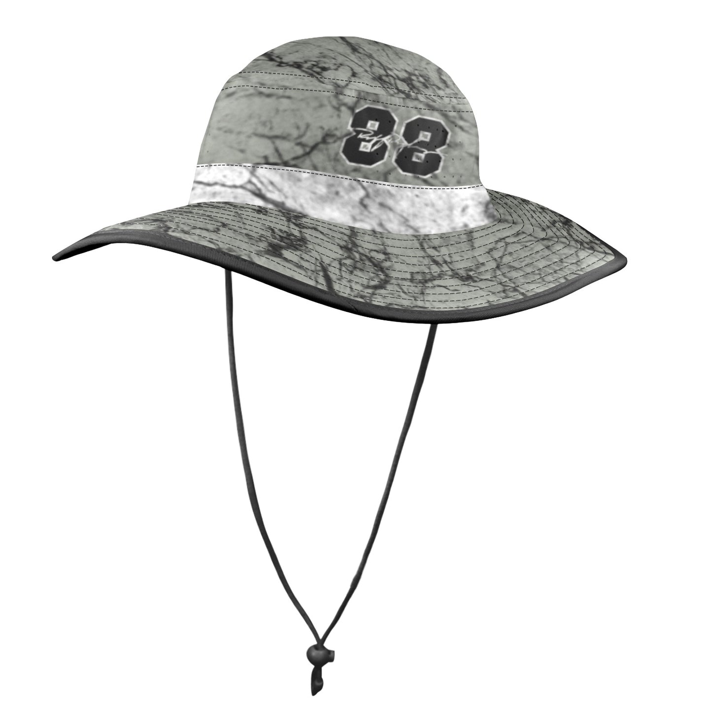 RR Stonewashed Wide Brim Bucket Hat Gry