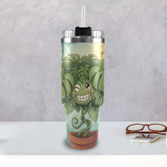 Plant Love Monstera 40oz Stainless Steel Tumbler