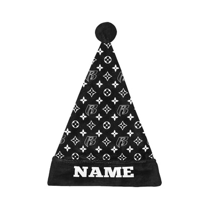 RR Christmas Flannel Santa Hat RR Louis Blk