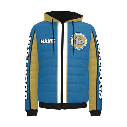 Savannah Bulldogs Lightweight Quilted Hooded Bomber Jacket