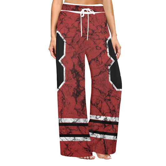 RR 88 Wide Leg Joggers Stonewash Red