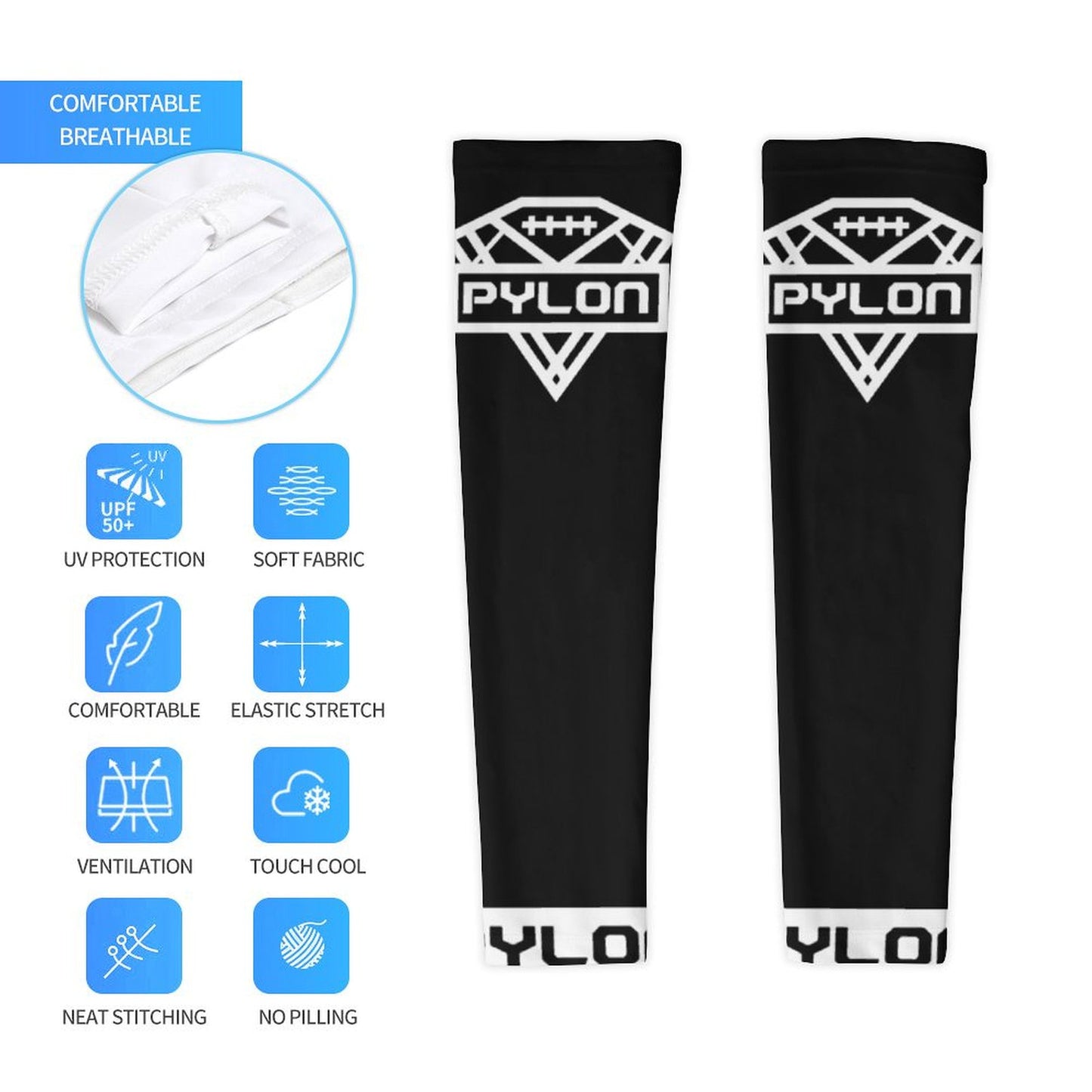 Pylon Cooling Compression Arm Sleeves Blk