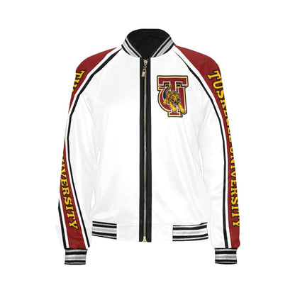 Tuskegee Womens Varsity Jacket White