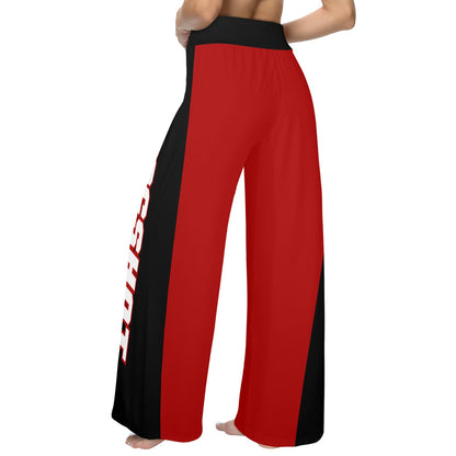 3>2 Womens Wide Leg Pants Red