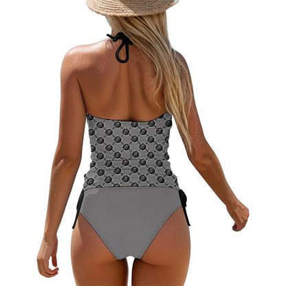RR Two Piece Halter Swimsuit RR Coin Gry