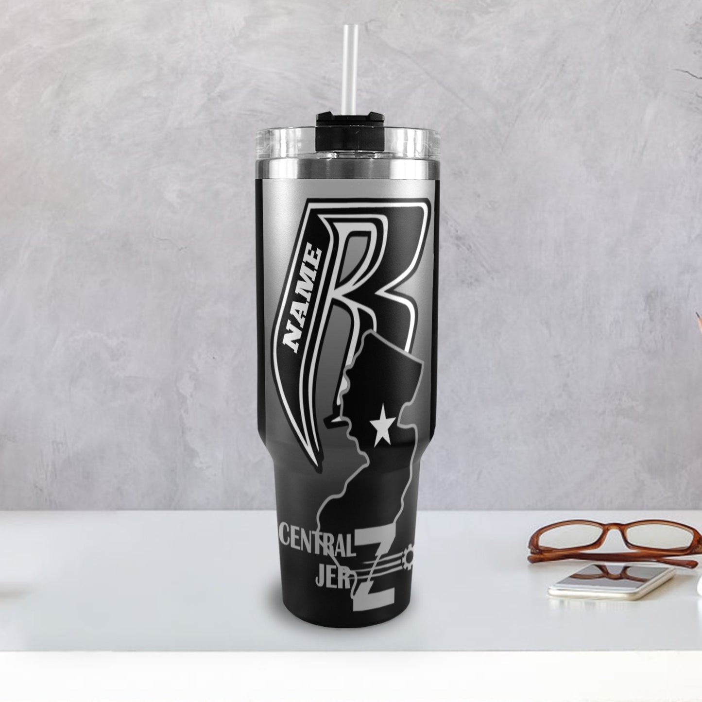 Central JerZ 40oz Stainless Steel Tumbler City Camo