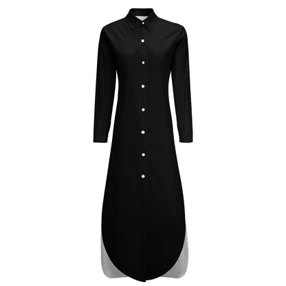 CMR Button-Up Long Sleeve Shirt Dress