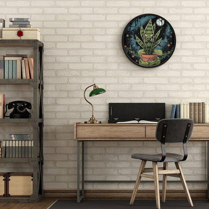 Plant Love 10x10 Wall Clock - Snake Plant