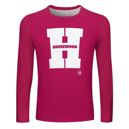 Homewood H Long Sleeve Pnk/Wht