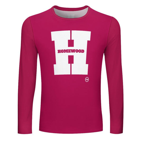 Homewood H Long Sleeve Pnk/Wht