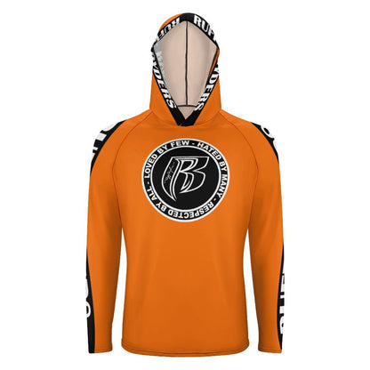 RR Long Sleeve Sun Protection Hoodie Orange - Add your name.