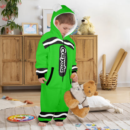 Kids Crayon Onesie Green