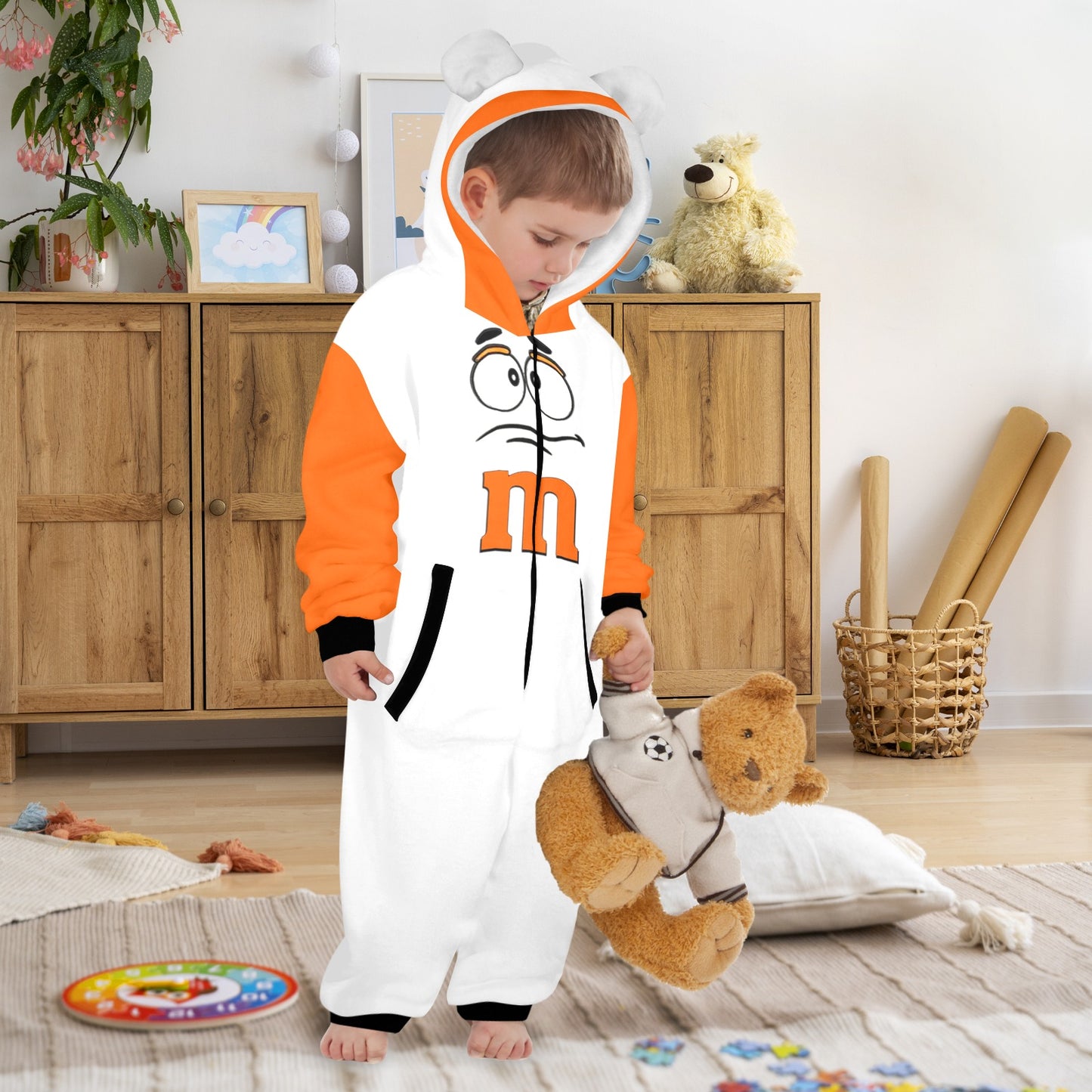 Kids M&M Onesie Orange