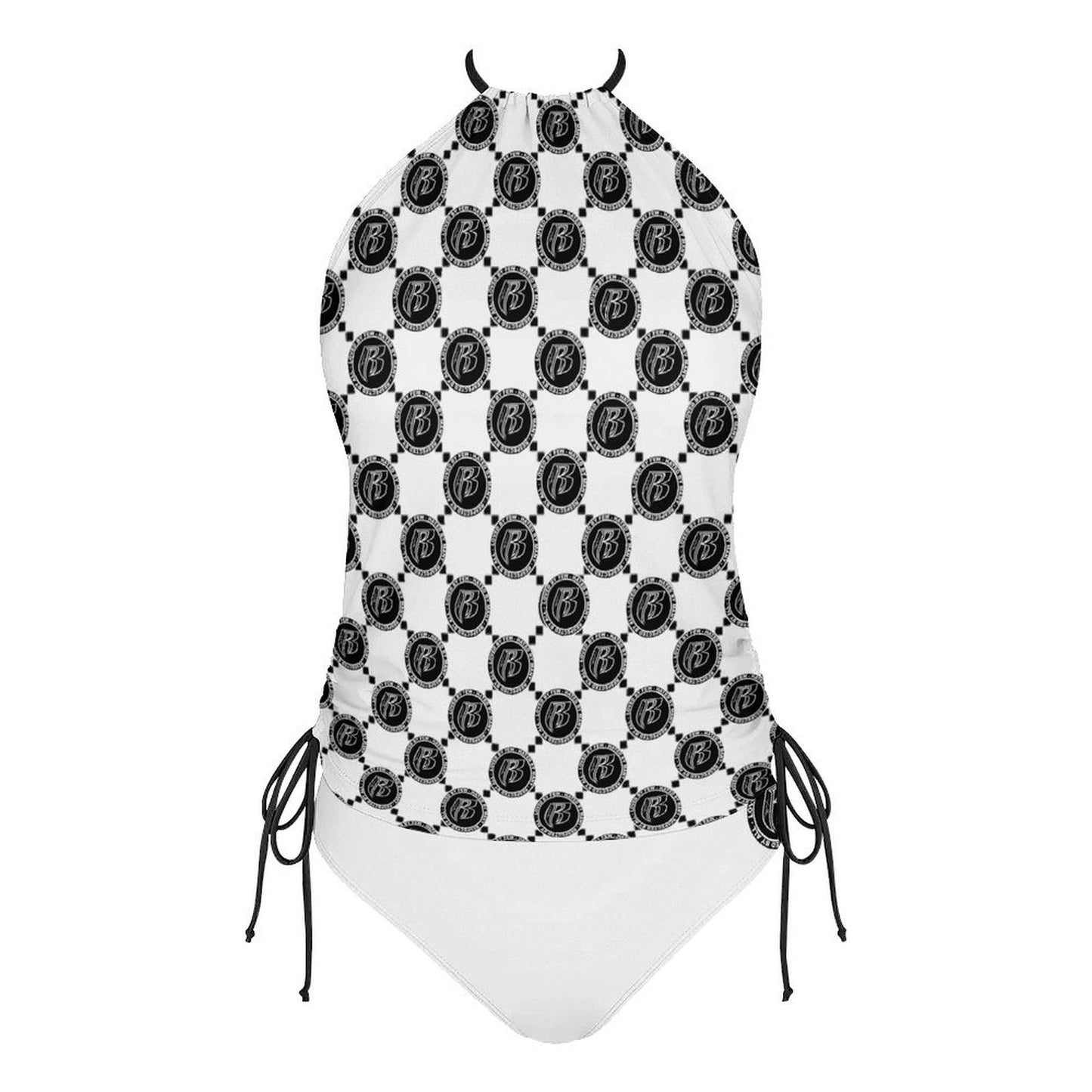 RR Two Piece Halter Swimsuit RR Coin Wht