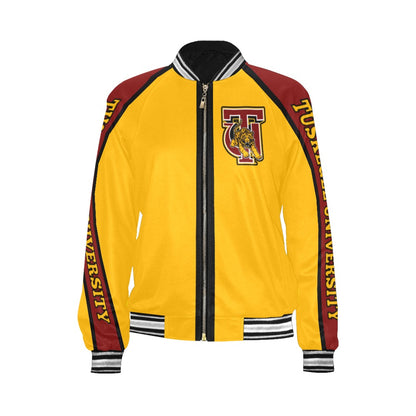 Tuskegee Womens Varsity Jacket Gold/Crimson