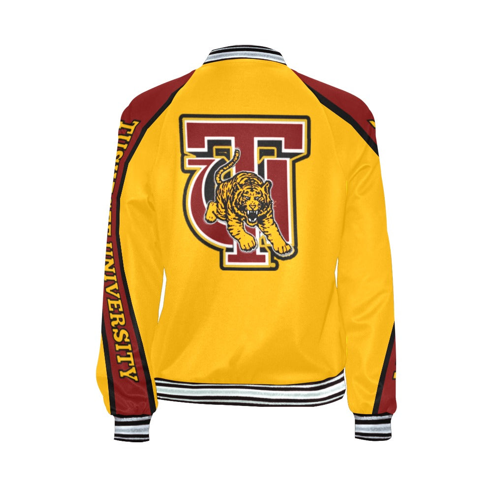 Tuskegee Womens Varsity Jacket Gold/Crimson