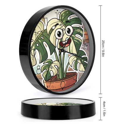 Plant Love 10x10 Wall Clock - Monsera Albo