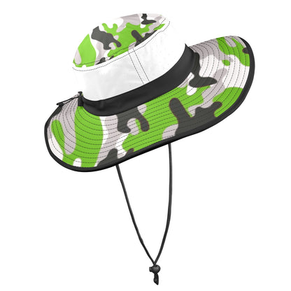 RR Wide Brim Sun Hat Green Camo