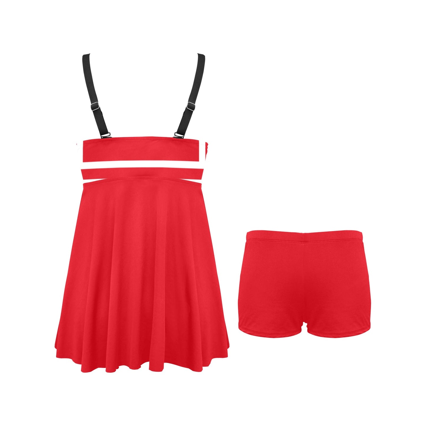 Sailor Mars Pleated Swim Dress and Swim Shorts