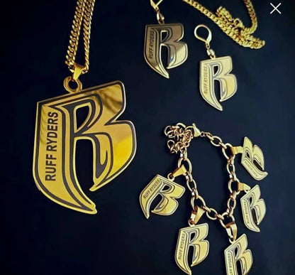 Custom Name RR Stainless Steel Charm Bracelet 3 Piece Set - Silver or Gold (Please read selections CAREFULLY) Pendant necklaces cannot be purchased separately on this page. Please go to the RR Necklace section to purchase a necklace separately.