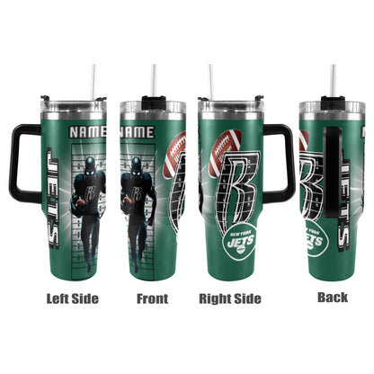 RR JETS 40OZ STAINLESS STEEL TUMBLER 2025