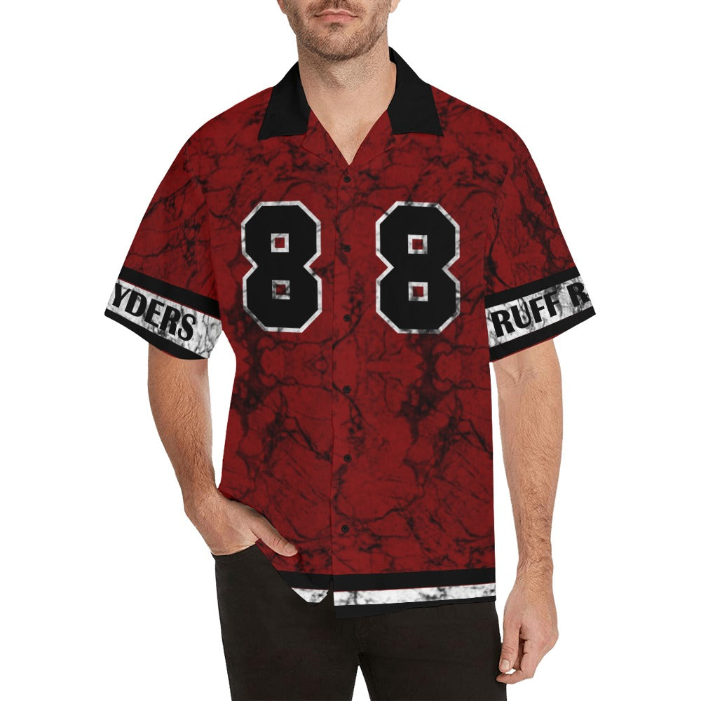 RR Stonewash Button Up Red