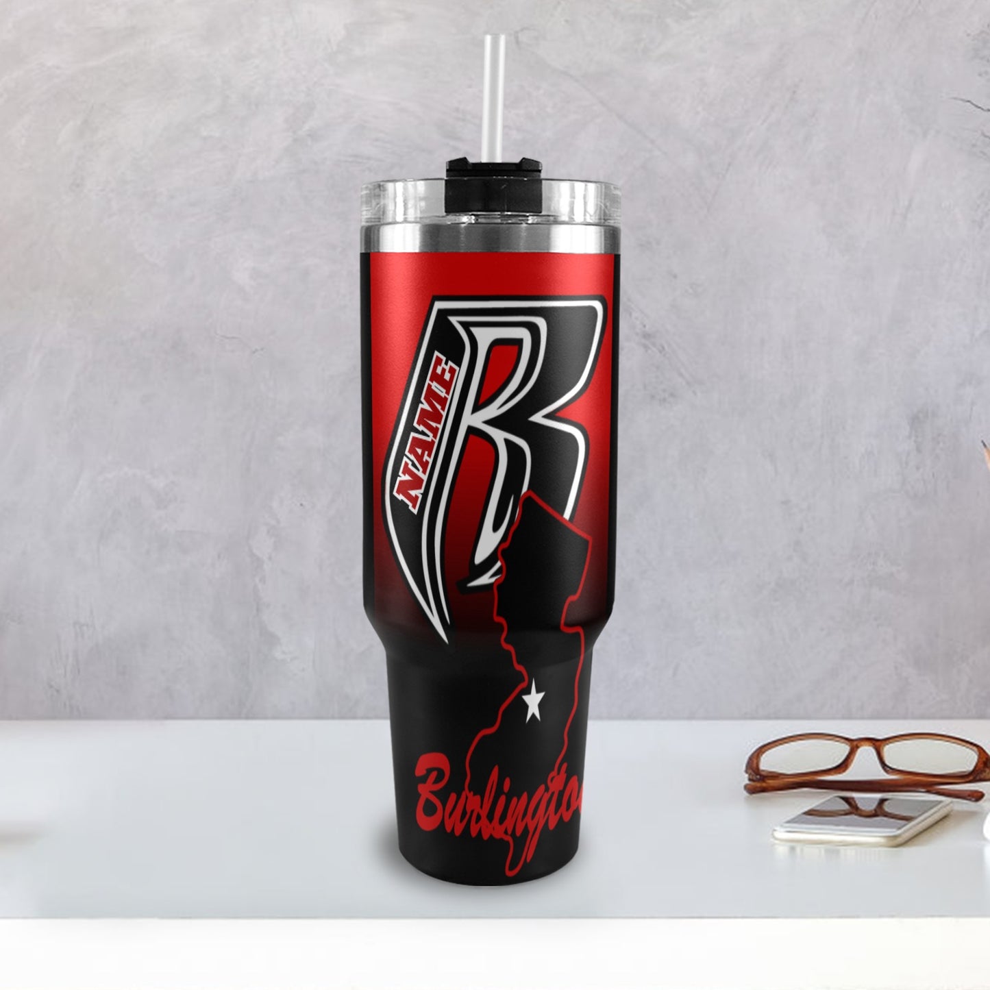 Big Bad Burlington 40oz Stainless Steel Tumbler Red Camo