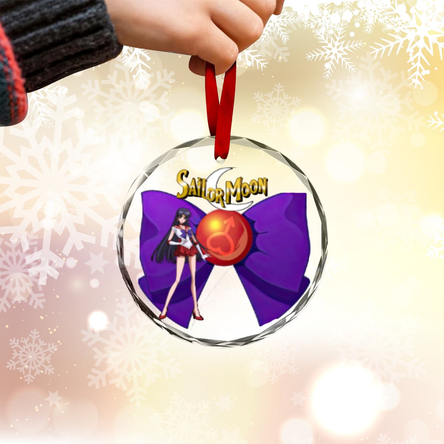 Sailor Moon Round Crystal Ornament - Sailor Mars