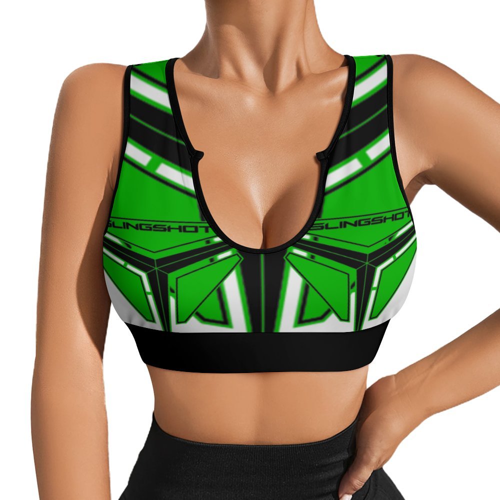 3>2 Sexy Spandex Crop Top Green