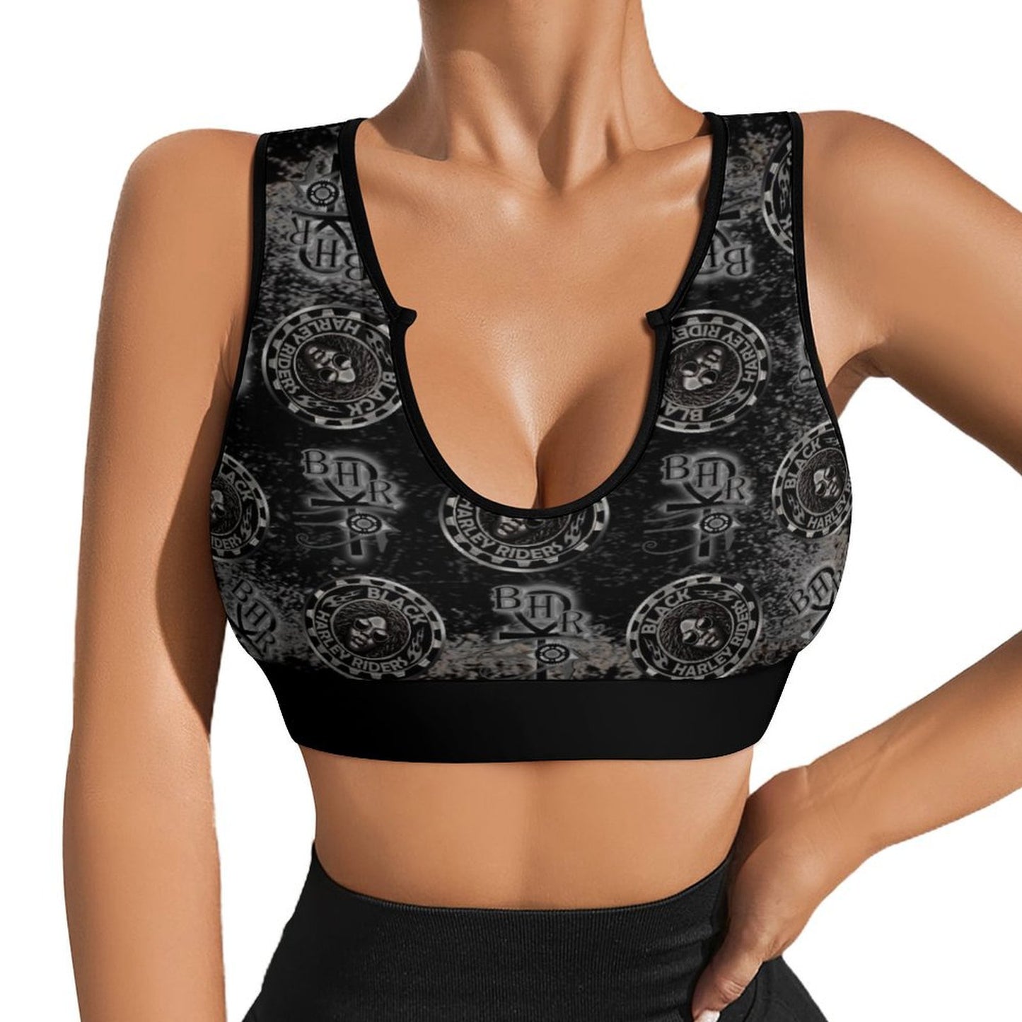 BHR Crop Top Blk Bandana