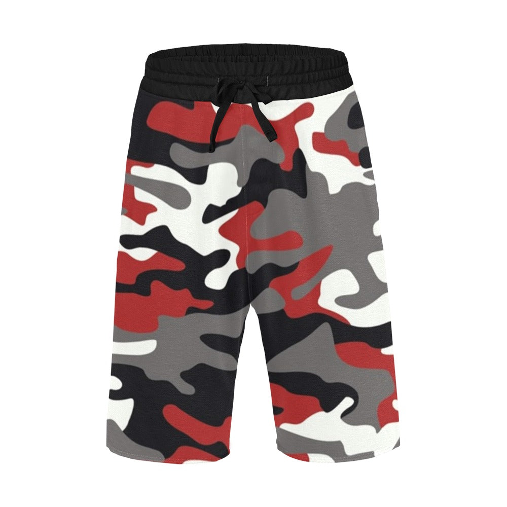 Fort Worth Mens Casual Shorts Red Camo