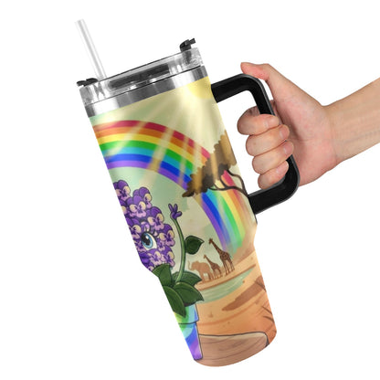 Plant Love African Violet 40oz Stainless Steel Tumbler