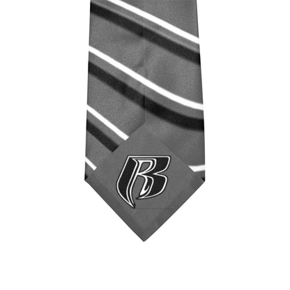 RR Necktie Gry Blk/Wht Stripes